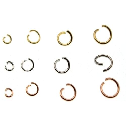 100pcs 3 4 5 6 7 mm Stainless Steel DIY Jewelry Findings Open Single Loops Jump Rings & Split Ring Connector for Jewelry Making