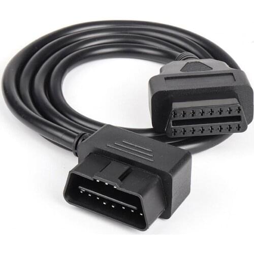16Pin Extension Cable Male to Female OBD2 100cm Flexible Diagnostic Extender for Car