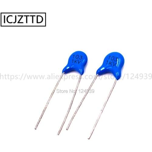 20pcs High voltage Ceramic Capacitor 103 1KV 2KV 3KV 103m blue 10nF 103 3KV 103M 10nF 0.01UF AC400v 250V 103M 10000pF 10nF X1 Y2