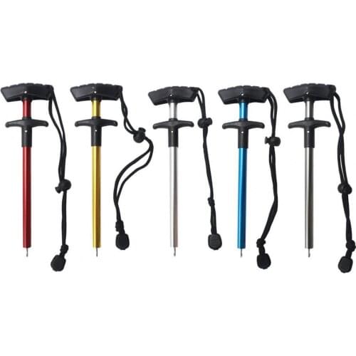 23.5cm L Size Portable Fishing Hook Fast Remover Metal T-Shaped Squeeze-Out Fish Hook Detacher Extractor with Anti-Lost Rope