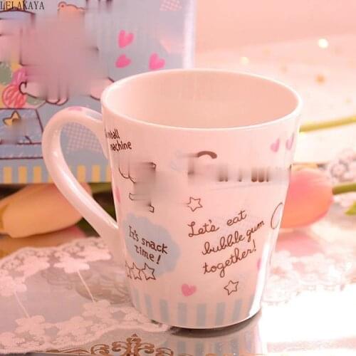 280ml Cartoon Lovely Twin white Dog Ceramic Cups Creative Drinkware Milk Tea Coffee Mugs Cute Water Cup Gifts