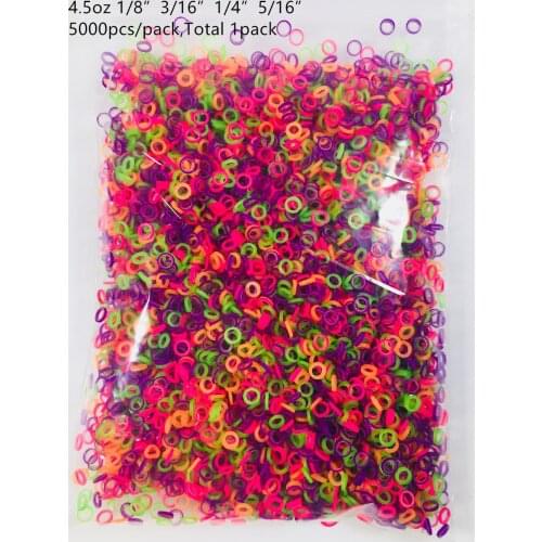 4.5OZ Colorful Big 5000pis Dental Orthodontic Elastics Rubber Bands Brackets Ligature Ties Separators 1/8 3/16 1/4 5/16mm