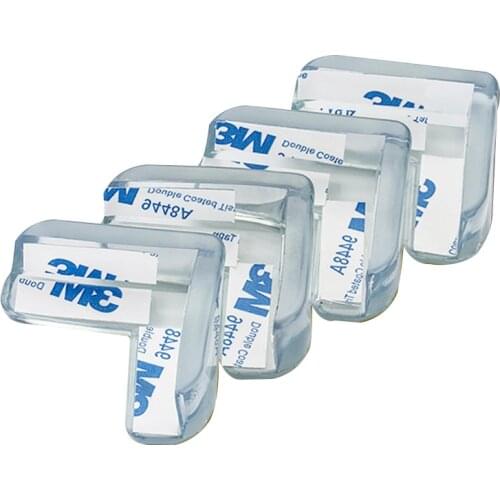 4pcs Transparent Anti-collision Angle PVC Pad Child Safety Corner Guard Baby Collision Proof Protector Table Corner Bumper