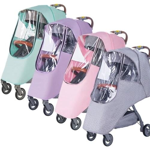 Stroller Accessories Universal Rain Cover Transparent Wind Dust Shield For Baby Stroller Breathable Warm Rainproof Cover