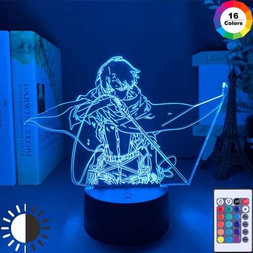 Anime Attack on 3d Lamp light for Bedroom Decoration Kids Attack Gift on Titan LED Night Light Titan illusion Desk Creative