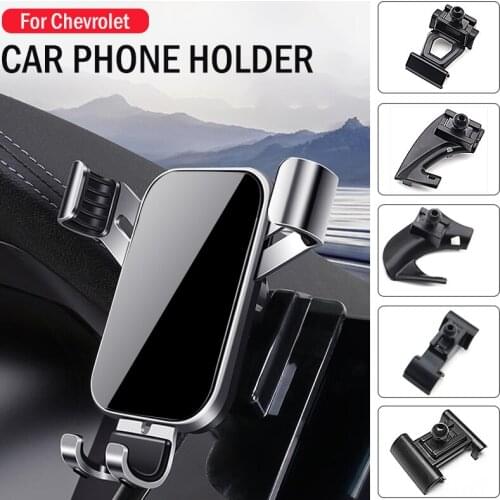 Car Mobile Phone Holder For Chevrolet Tracker Blazer Monza Crvalier Malibu Equinox Orlando GPS Stand Gravity Cellphone Bracket