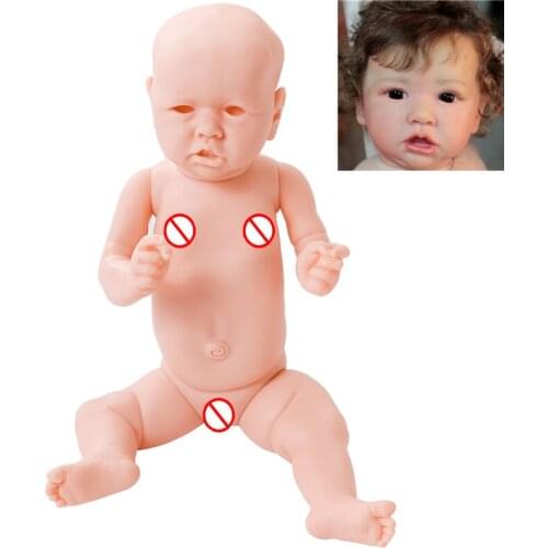 Bebe Reborn Doll 22Inch Lifelike Newborn Reborn Baby Silicone Vinyl Unpainted Unfinished Doll Parts DIY Blank Doll Kit In Stock