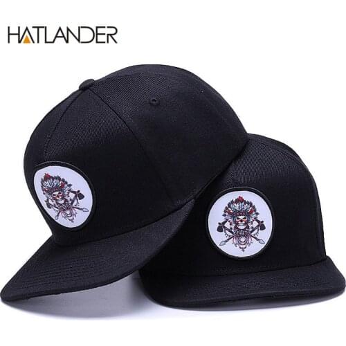 HATLANDER Original bone baseball cap snapback hip hop hats men women sun cap gorras high quality fitted flat bill snapback cap