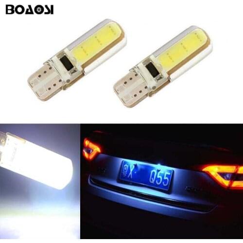 BOAOSI 2x Cold White T10 Cob LED License Number Plate Light Bulbs Canbus For Infiniti qx56 fx35 fx37 g35 g37 qx56 qx70 qx50 q50
