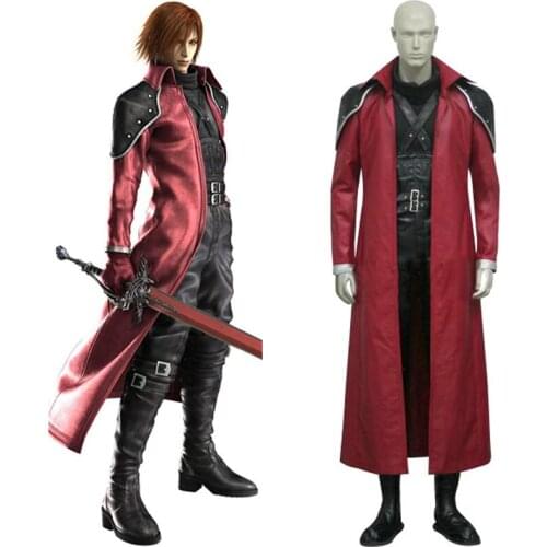 Final Fantasy VII Genesis Rhapsodos Deluxe Cosplay Uniform Suit Full Set Mens Halloween Costumes Custom-made Free Shipping
