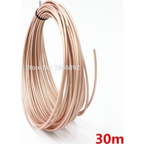 30 meters/lot 98.4ft RG316 Brown cable Wires RF coaxial Cable 50 Ohm for Connector Shielded Cable DIY