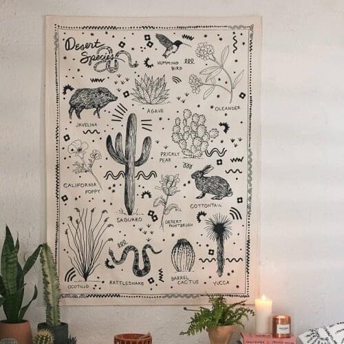 Creative tapestry Nordic Datura large hanging cloth decorative tapestry background cloth DA560