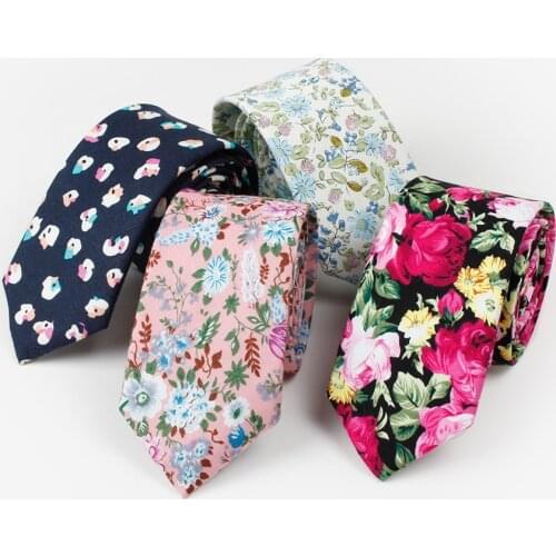Linbaiway Casual Floral Neck Ties for Men Suits Tie Gravatas Skinny Neckties For Business Wedding 6cm Men Ties Adult Custom LOGO