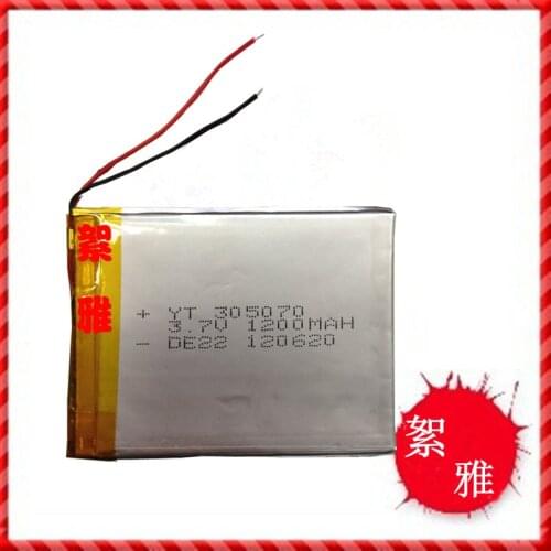 New Hot A 3.7V polymer lithium battery 305070 325070 MP3 MP5 GPS ebook 1200MAH MP4 Rechargeable Li-ion Cell