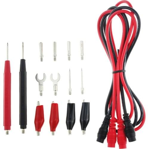 16pcs/Set Multifunction Digital Multimeter Probe Test Lead Cable Alligator Clip Tool Multi Meter Tester Lead Probe Wire Tool