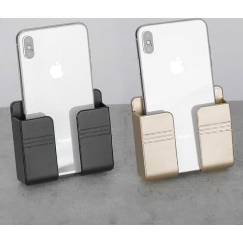 Multifunctional Mobile Phone Holder Wall Storage Shelf Organizer Rack Bathroom Kitchen Items Stander Self-adhesive Storage