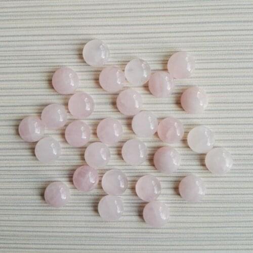 Fashion Natural Stone Beads Quartz Rose 10MM round cabochon bead for jewelry making Ring Accessories 50Pcs/lot Wholesale