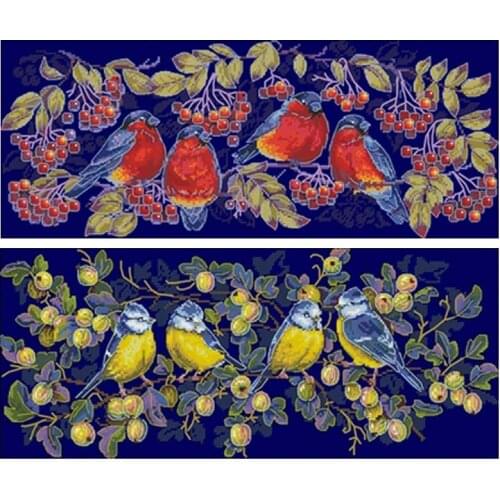 Red Sparrow and tit birds patterns counted 11CT 14CT Cross Stitch Set DIY Cross-stitch Kits Embroidery Needlework Home Decor