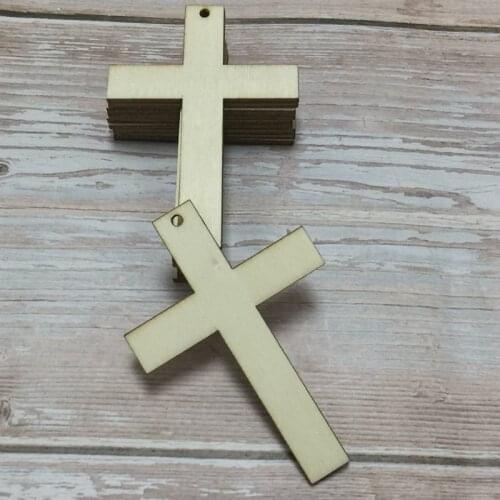 Set of 30 DIY cross necklace wooden cross