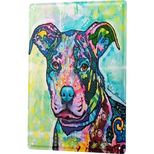 SINCE 2004 Tin Sign Metal Plate Decorative Sign Home Decor Plaques Animal Shelter Colorful Dog