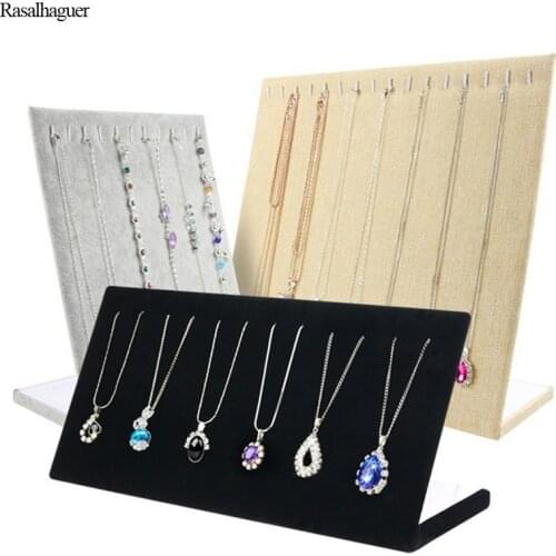 3 Size L pendant Rack Jewelry Display Stand More Style New Item 5 Colors Velvet Material For Necklace Display Packaging Storage