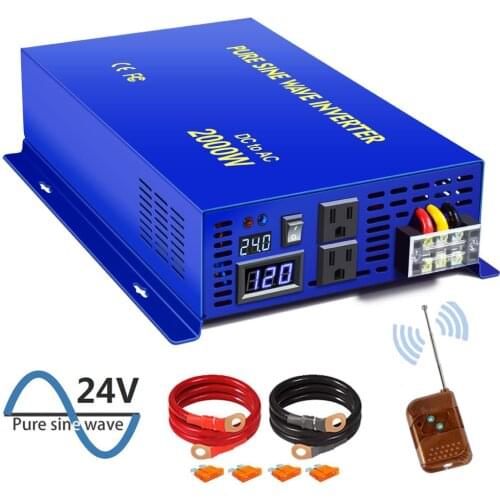 XYZ INVT 2000 watt Off Grid Power Converter Pure Sine Wave Inverter 12v 24v 36v 48v dc to ac 120v 240V Remote Switch