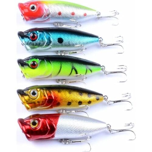 East Rain Topwater Bait for Freshwater Saltwater Fishing Lure 6.5cm 11.8g 3pcs Popper Artificial Hard Bait Free Shipping