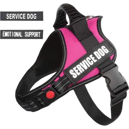 Service Dog Harness Reflective Straps, Top Mount Handle | Adjustable Heavy Duty Construction, No-pull Dog Harness