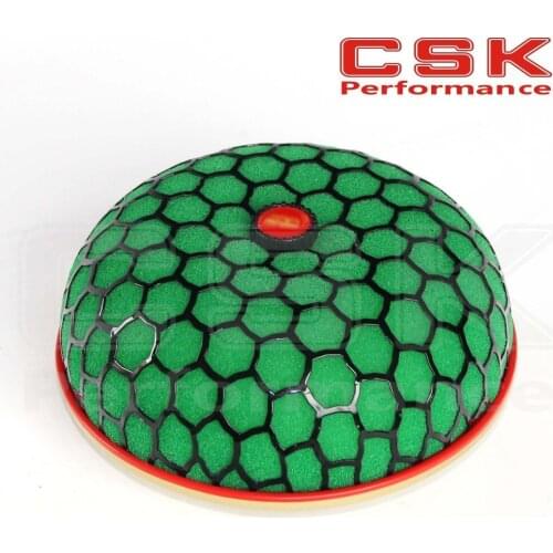 80mm Universal Super Power Flow Reloaded Air Filter Mushroom Cleaner Intake black MESH Green