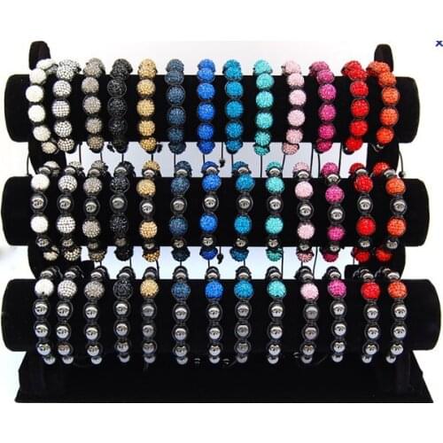 UPS or DHL Free Factory Price 39pcs/s Best 10mm Crystal CZ Disco Beads Bracelet Rhinestone Jewelry Huhu4