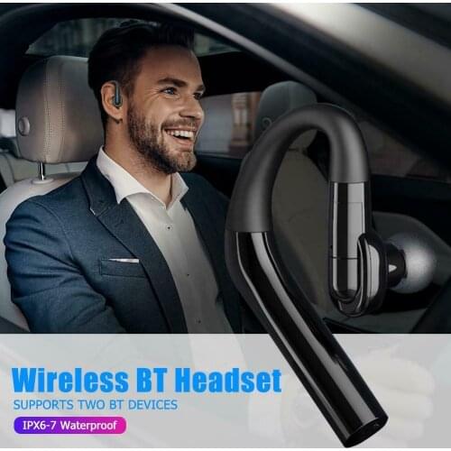 IP67 Waterproof Noise Cancelling Stereo Earphone Bluetooth Headphone Headset On-Ear for IOS Android Samsung iPhone XR XS X HTC
