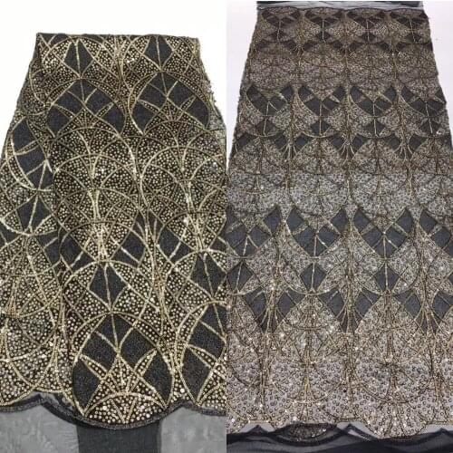 High Quality Nigerian Tulle Lace Fabrics Latest with sequins L-688685 Mesh African Lace Fabric Bride French Net Lace Fabric