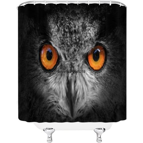 Animals Shower Curtain 3d Bath Curtains Elephant Cat Owl Tiger leopard Zebra Printing Waterproof Polyester for Bathroom Decor