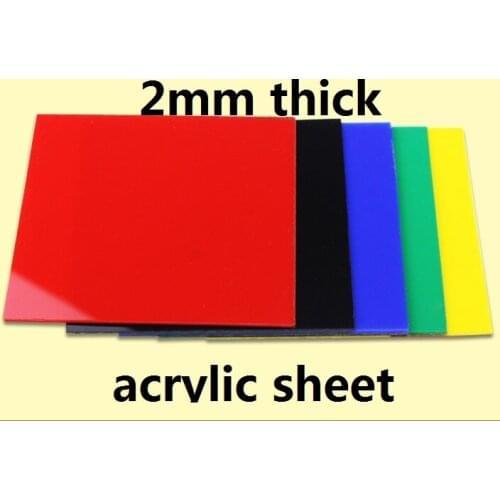 2mm thickness Red, black, yellow, blue, green Color PMMA perspex sheet acrylic sheet Acrylic plate PMMC acrylic board