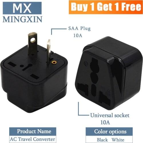2PCS-EU / US to AU NZ Universal Power Plug, Travel Adapter Converter with 2 Flat Pins for Australia New Zealand