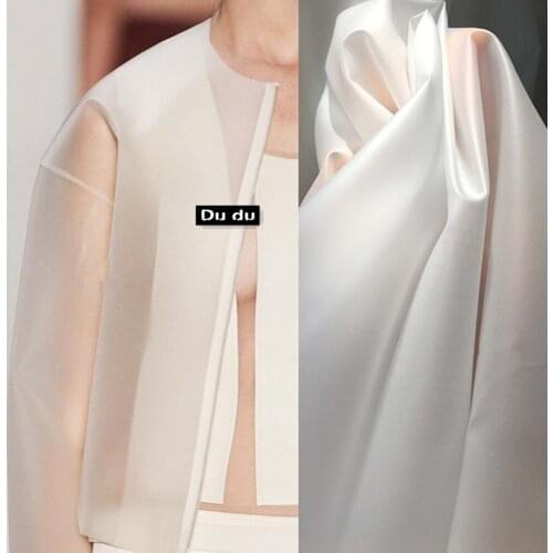 50*137cm Grind arenaceous TPU Fabric Garment accessories Pure White Translucent Waterproof Jacket Bag DIY