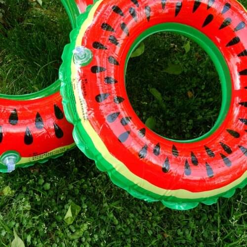 80cm Watermelon Pool Float Inflatable Circle Swimming Ring for Kids Adult Floating Seat Summer Beach Party Pool Toys