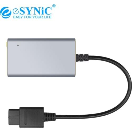 ESYNiC For N64/SNES/SFC/NGC to HDMI Adapter Supports 2X Line-Doubling Plug & Play HDMI Converter For TV With HDMI Input