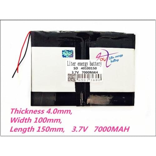 40100150 Tablet battery capacity 35100150 3.7V 7000MAH Universal Li-ion battery for tablet pc 8 inch 9inch 10inch 4599150