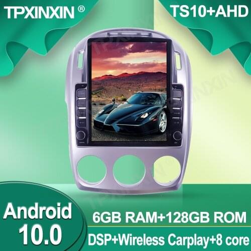 For Kia Cerato 2005-2007 Tesla Screen 128G Android 10.0 Car Multimedia Player Headunit Audio Radio Navigtion Wireless Carplay