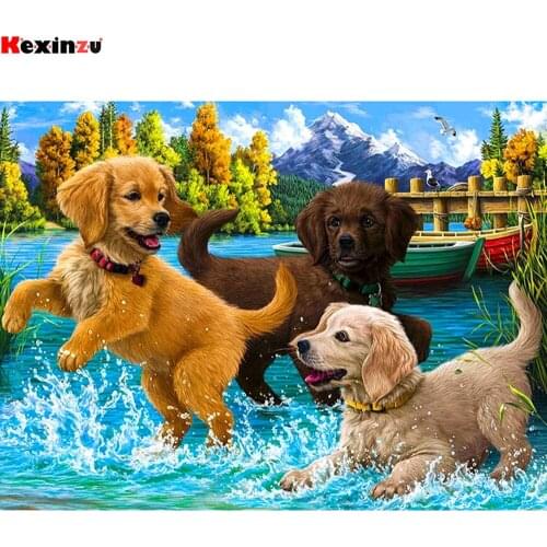 Dpsupr Diamond Painting 5D Full Square/Round Dog Drill Daimond Rhinestone Embroidery Painting Cross Stitch Mosaic Picture Gift