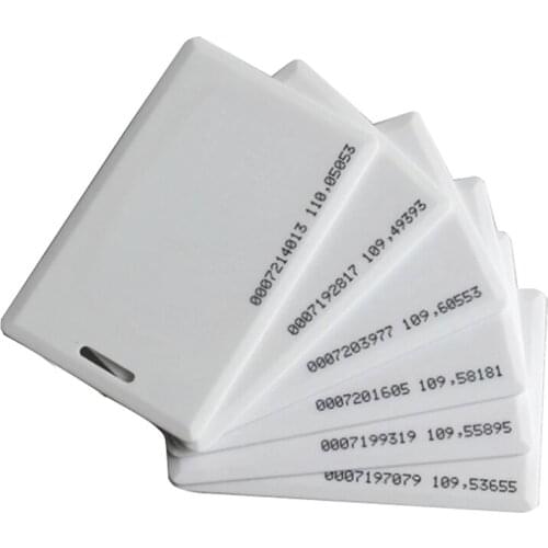 2MM Thickness EM4200 Chip For Access Control Time Attendance 125KHz RFID Read Distance 8-10cm Proximity Smart Card