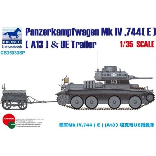 BRONCO CB35030SP 1/35 Panzerkampfwagen MK IV.744(E) A13&UE Fuel Tank Trailer - Scale Model Kit