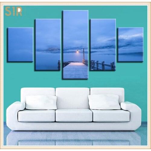 Beautiful Scenery HD Printed 5 Piece Canvas Art Scenery Painting Wall Pictures for Living Room Home Decor Anime Poster Wall Art