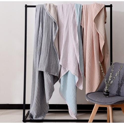 Lightweight Muslin Cotton Blanket Twin Double Size Throw Blankets for Bed & Sofa Summer Bedding Coverlet Lightweight Bedspread