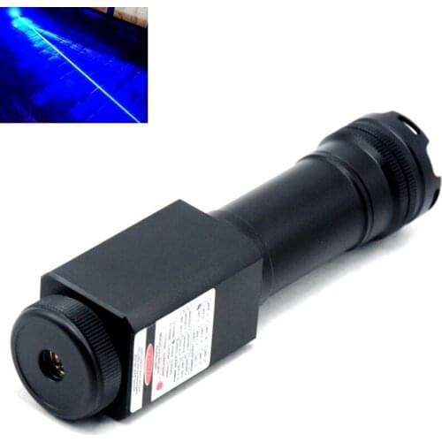 450T-2000 Powerful Visible Beam 450nm 2000 Blue Focusable Laser Pointer Waterproof Torch DS7