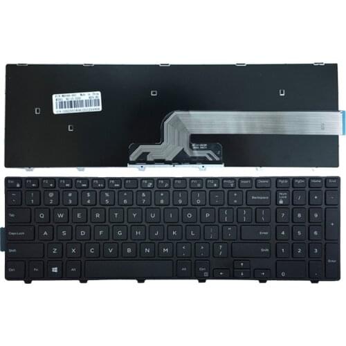 New US Laptop Keyboard for Dell Inspiron 5542 5552 5759 7557 Keyboard US Black with Frame No backlit