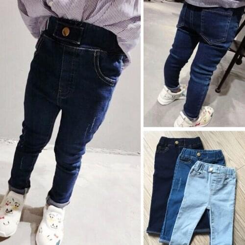 New Boys and Girl Jeans Skinny Pants Spring Autumn Kids Denim Jeans 8JZ017