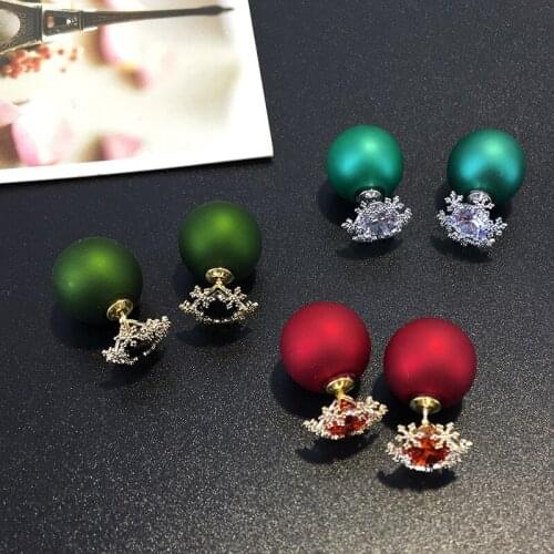 NEW Fashion jewelry 925 silver needle bead crystal from Austrian snow needle woman earrings female wild temperament