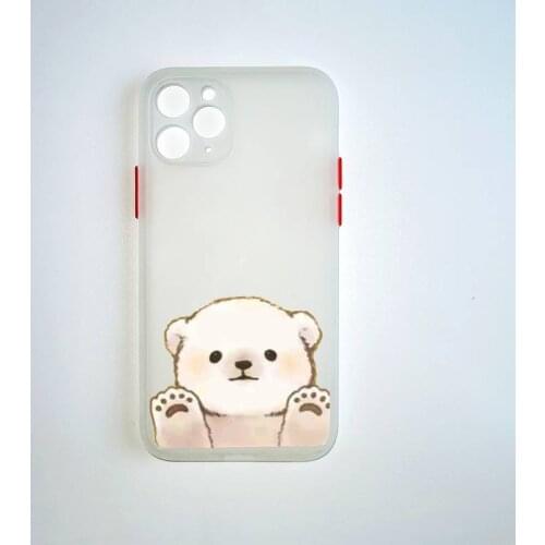 Charming puppy bear koala Phone Cases Colorful Bumper Shockproof For iPhone 12 11 Pro Max Mini XR X XS Max 8 7 Plus White case